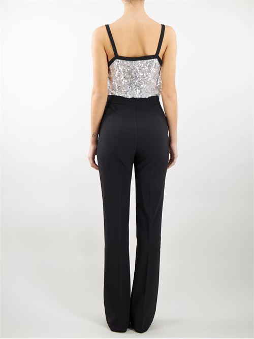 Crepe jumpsuit with embroidered top Elisabetta Franchi ELISABETTA FRANCHI | Jumpsuits | TU02642E2309